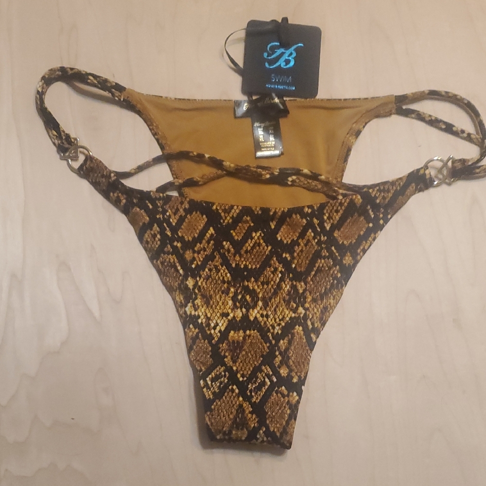 Honey Birdette Capri Gold and Black Swimwear